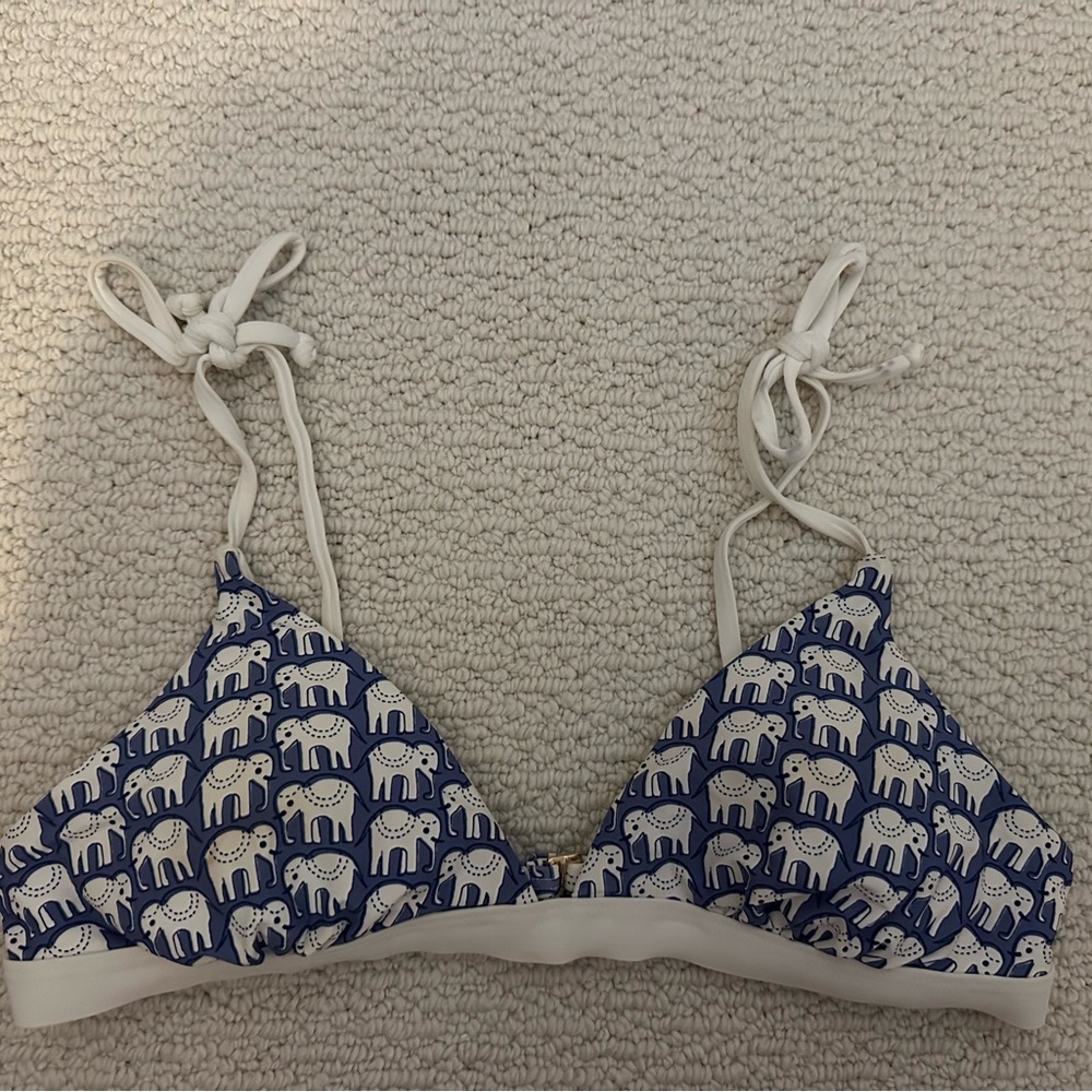 Roller rabbit elephants bikini top, size M